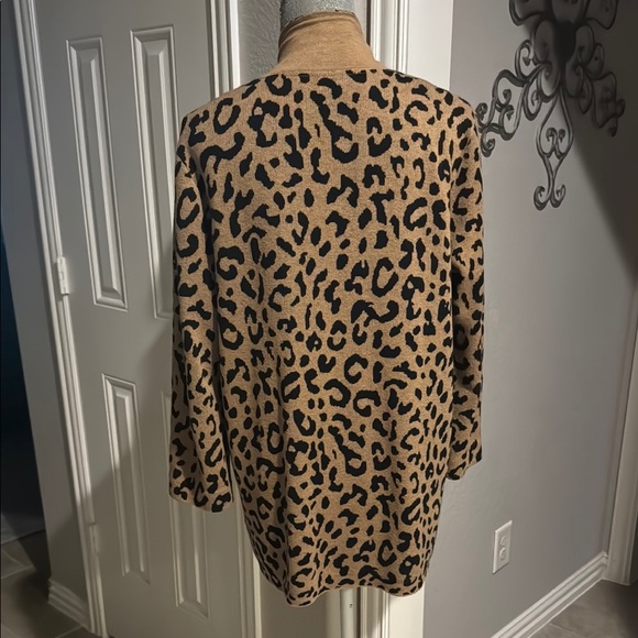 J. Crew Brown and Black Blazer‎ with Leopard Print 3/4 sleeve - Picture 5 of 7